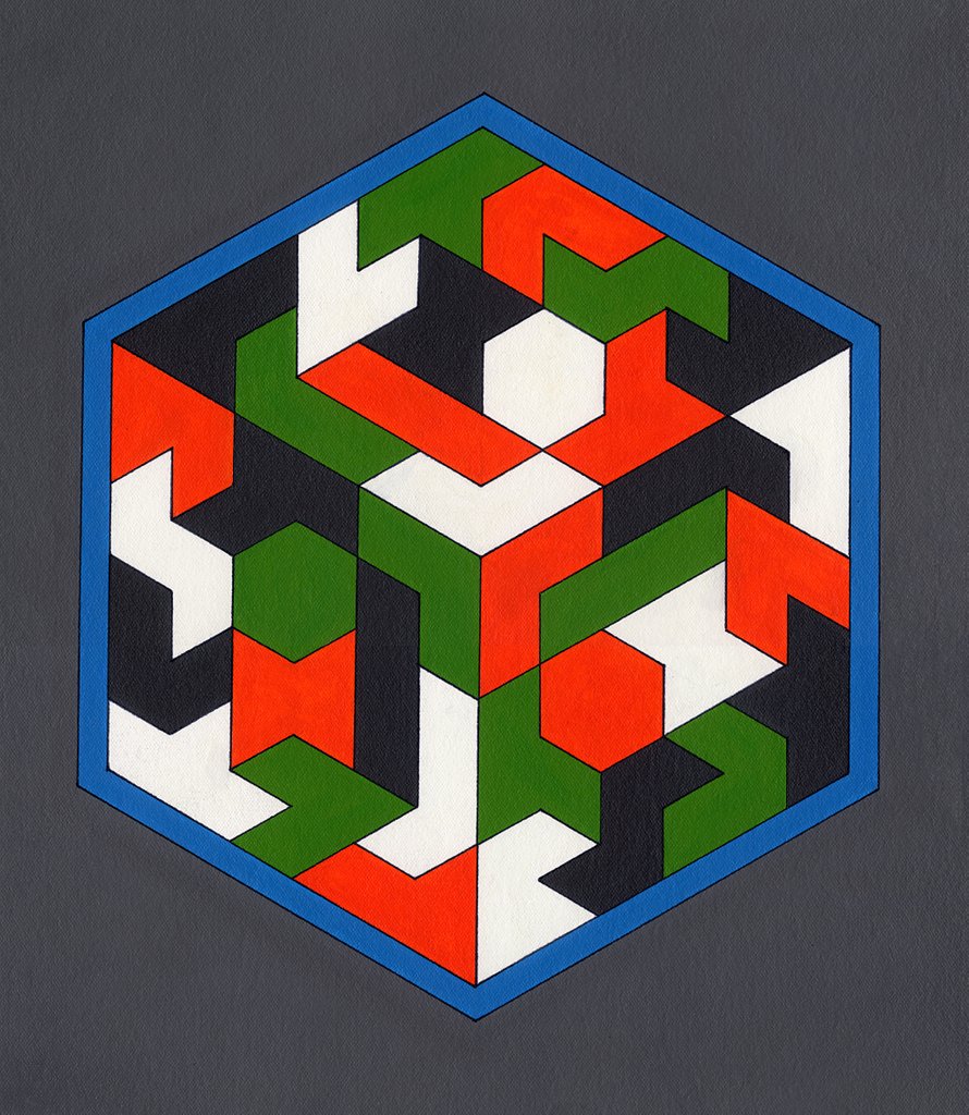 Detail of Hexiamonds, 2008 by Peter McClure