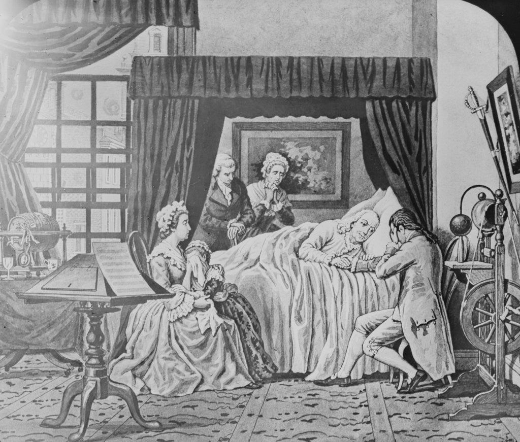 Detail of Illustration of Benjamin Franklin on His Death Bed by Anonymous