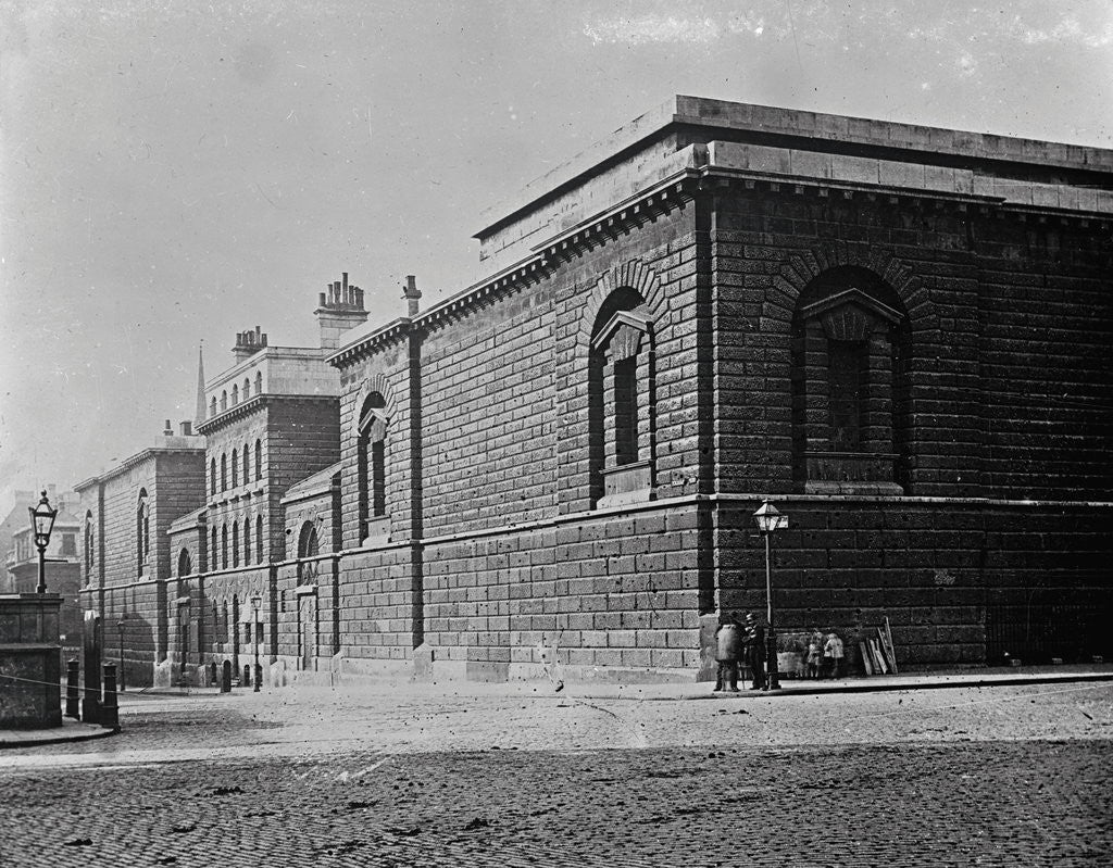 Detail of Exterior of Newgate Prison in London by Anonymous