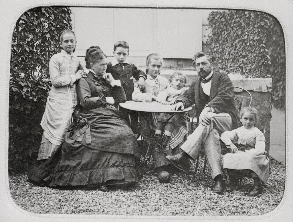 Detail of Portrait of Gustave Eiffel and Family Members on Lawn by Anonymous