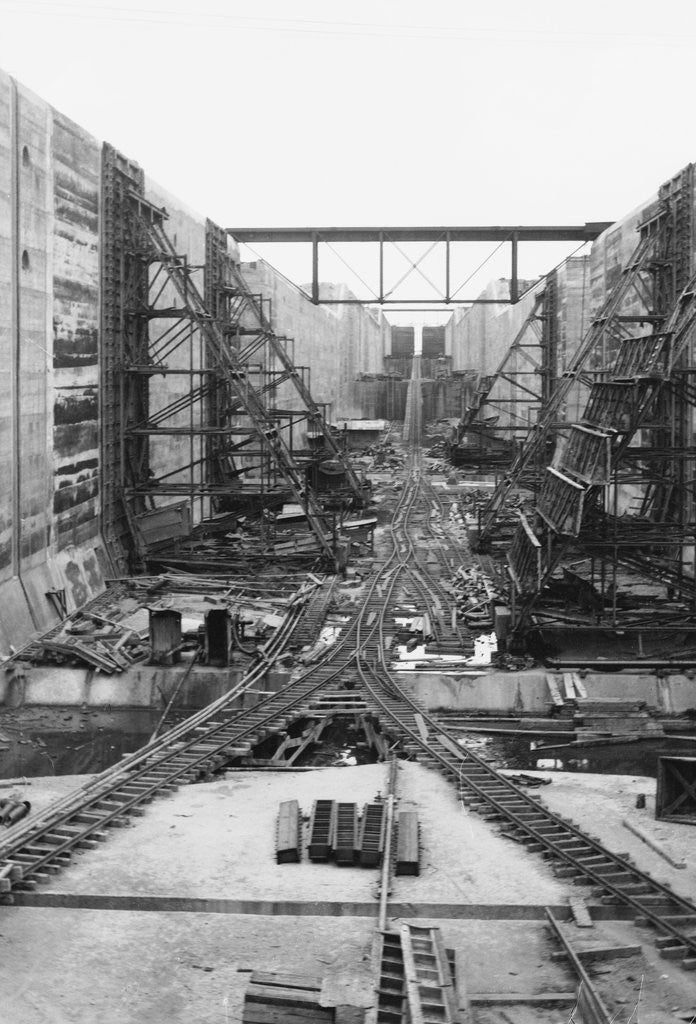 Detail of Panama Canal Under Construction by Anonymous