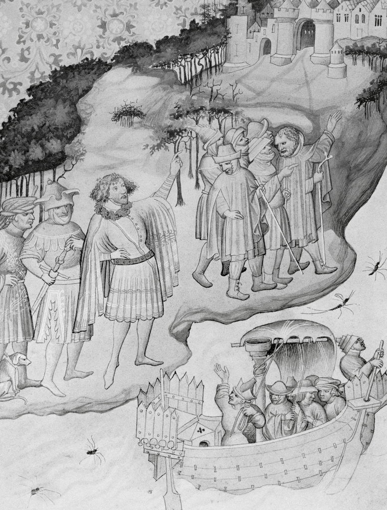 Detail of Pilgrims Arriving in Holy Land During Crusades by Anonymous