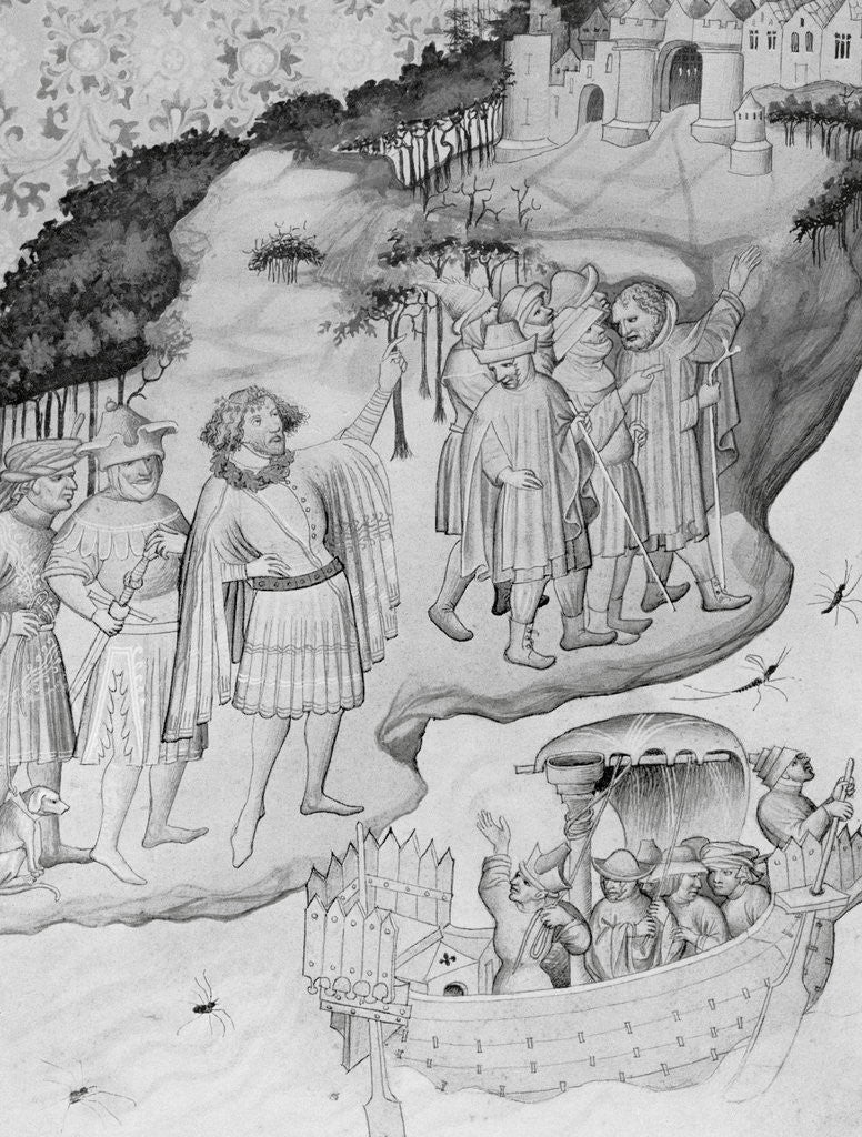 Detail of Pilgrims Arriving in Holy Land During Crusades by Corbis