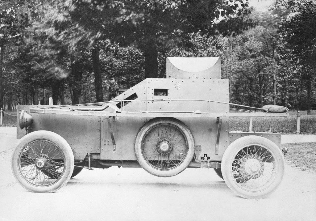 Detail of Display of an Early Armored Car by Anonymous