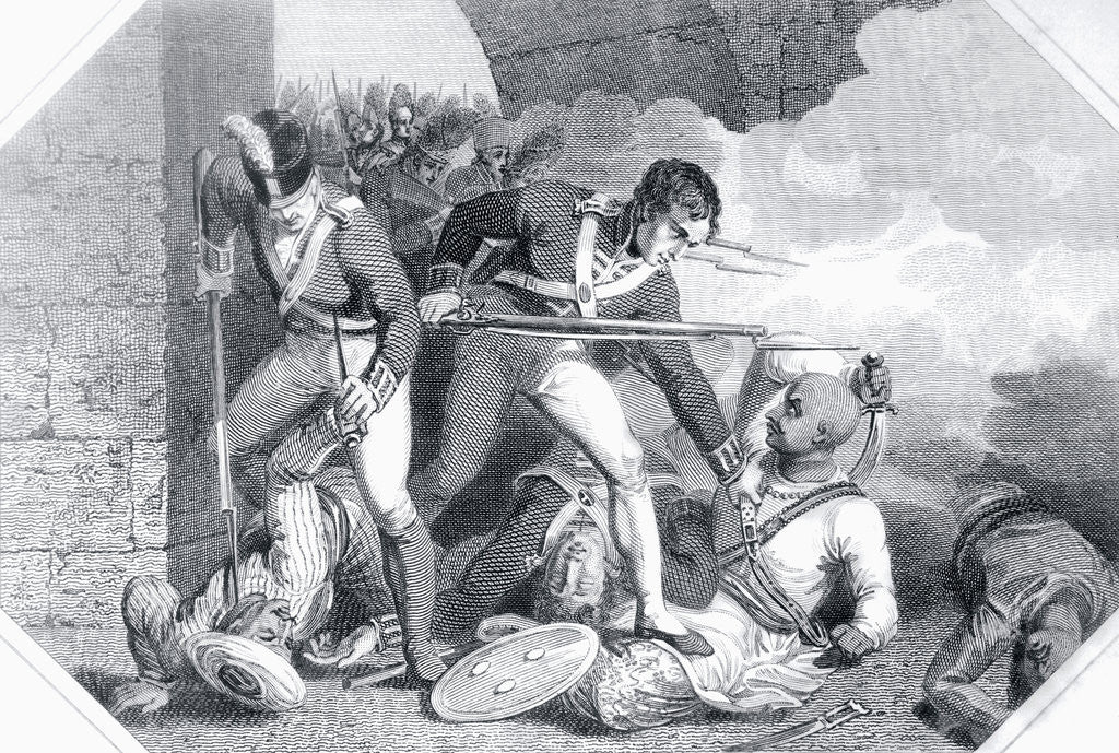 Detail of Drawing Depicting The Death of Tippoo Sahib by Anonymous
