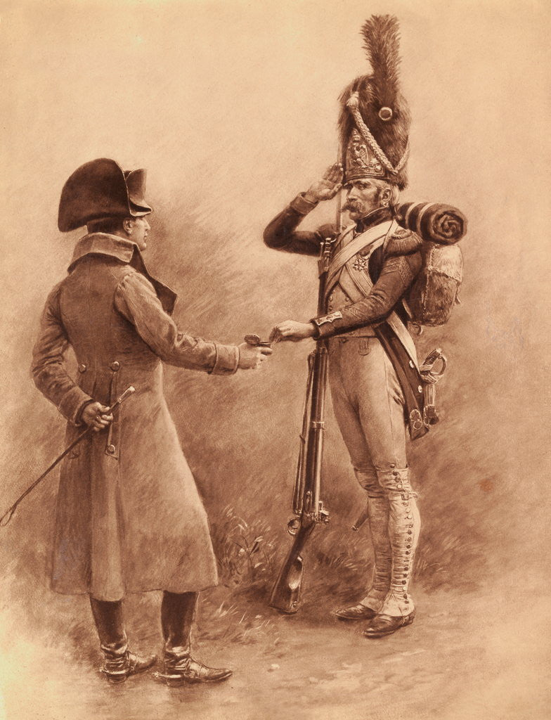 Detail of Soldier Saluting Napoleon by Anonymous