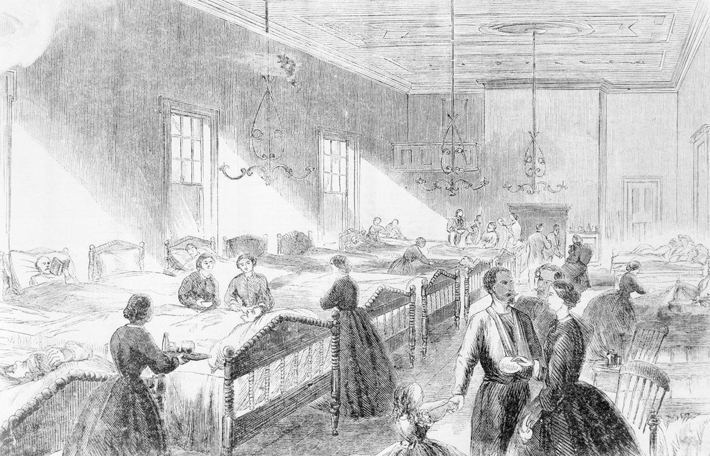 Detail of Clara Barton Supervising Nurses by Anonymous