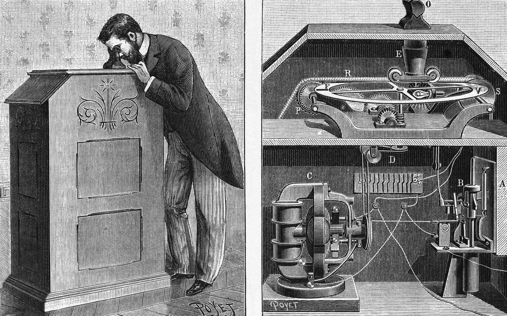 Detail of Man and Depicted Machinery by Anonymous