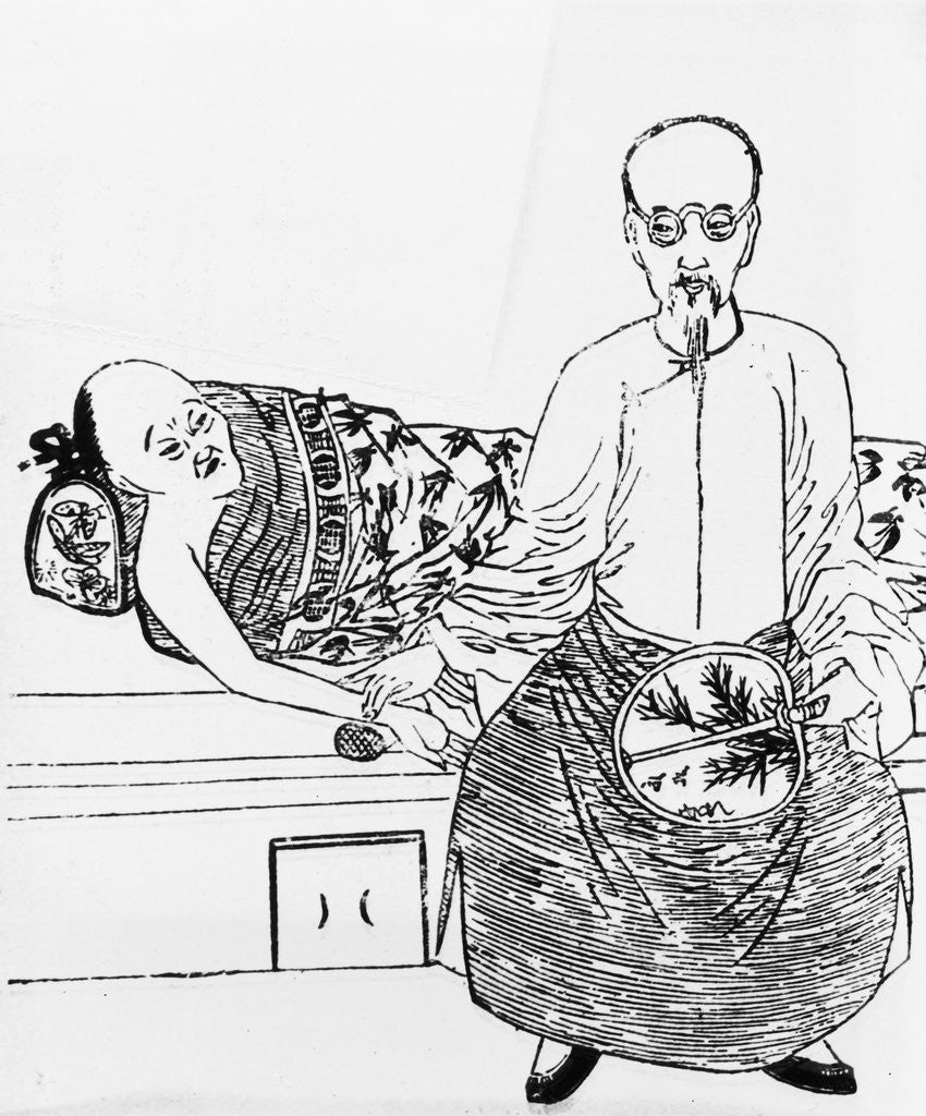 Detail of Doctor Checking Patient's Pulse by Anonymous