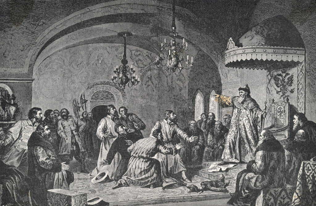 Detail of Dimitri Banishing Tartars by Anonymous