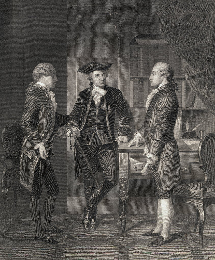 Detail of Officials Meeting During Revolutionary War by Anonymous