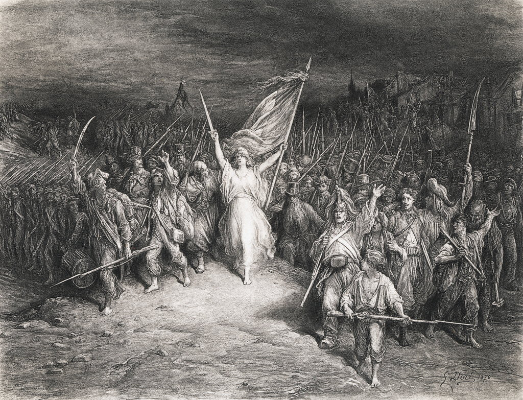 Detail of Marianne Leading French into Battle by Anonymous