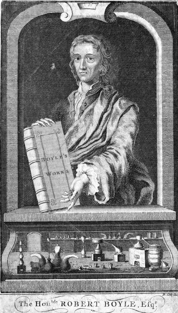 Detail of Robert Boyle Engraving by B. Cole