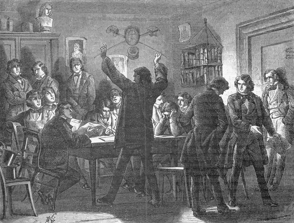 Detail of Students Conspiring Against Government by Anonymous