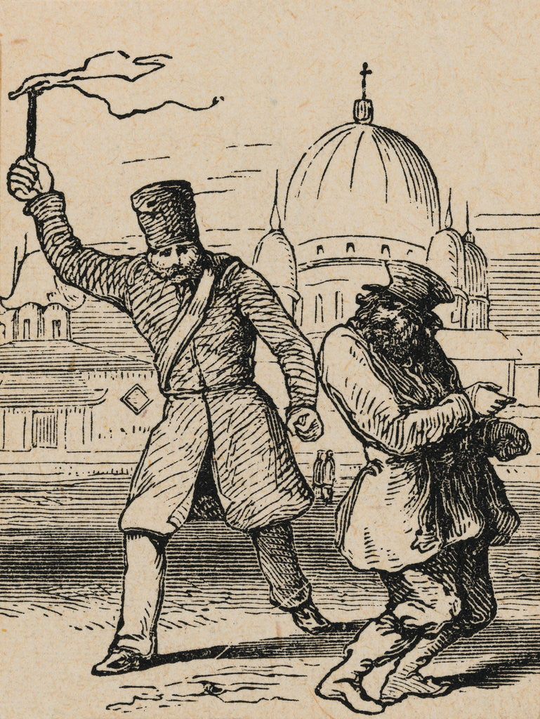 Detail of Policeman Whipping Jew by Corbis