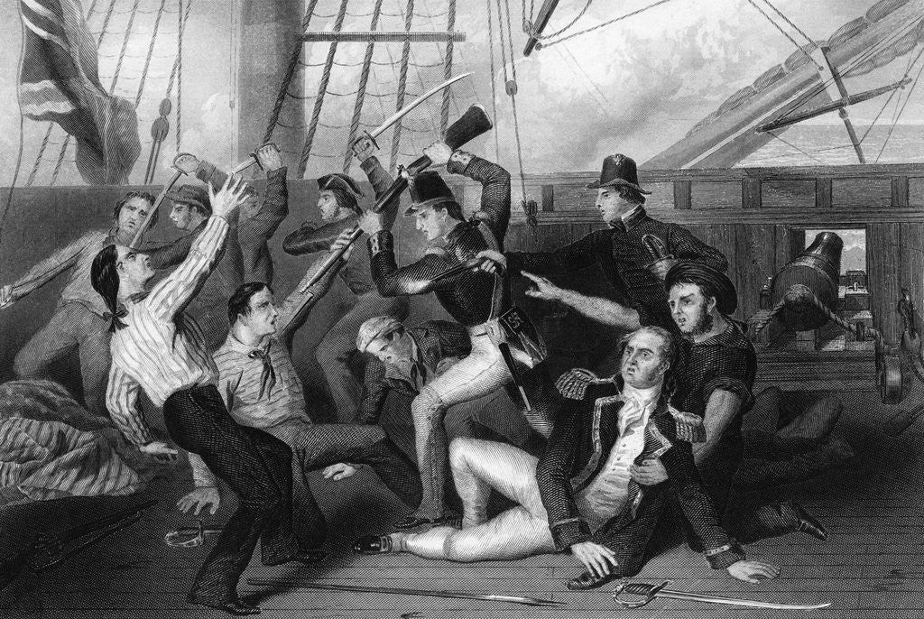 Detail of Men Attacking Crew of Chesapeke by Anonymous