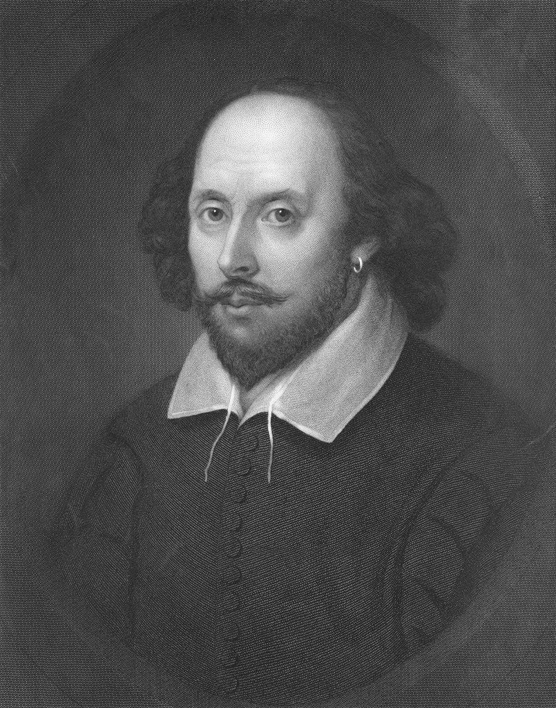 Detail of Portrait of Shakespeare by Anonymous