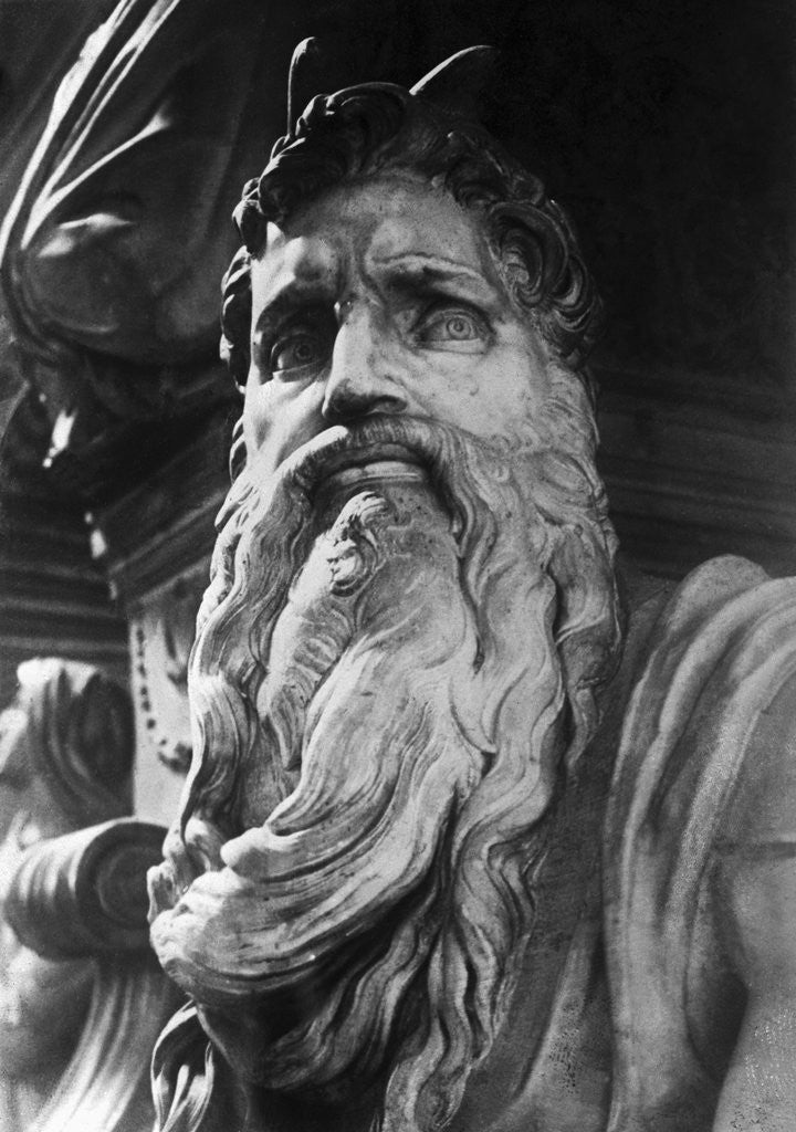 Detail of Detail of Moses by Michelangelo Buonarroti