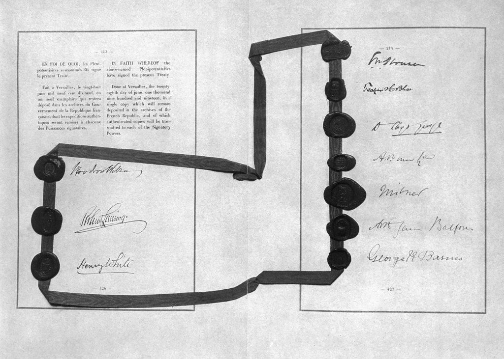 Detail of Treaty Of Versailles by Anonymous