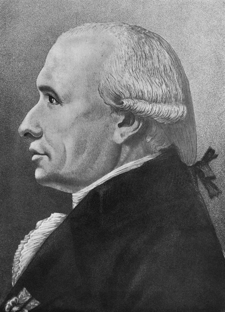 Detail of Lithograph Portrait of Gaspard Monge by Anonymous
