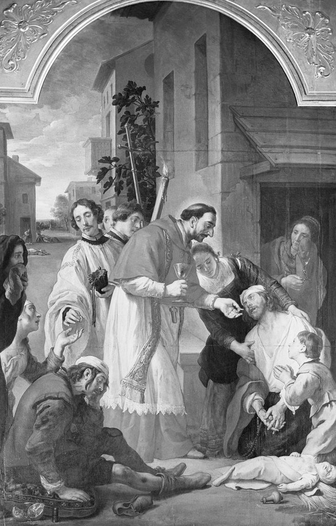 Detail of Painting Entitled The Plague in Milan by Anonymous