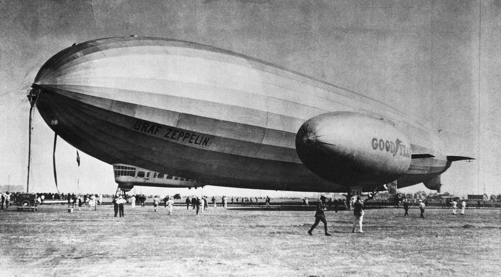 Detail of Landing of Graf Zeppelin on Field by Anonymous