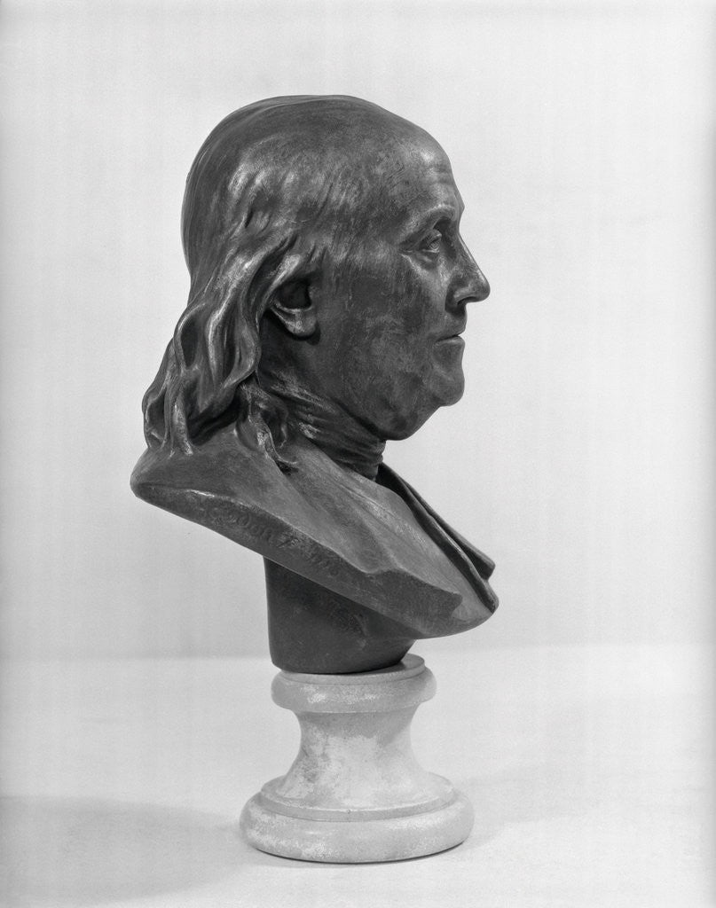 Detail of Profile of Benjamin Franklin Statue by Anonymous
