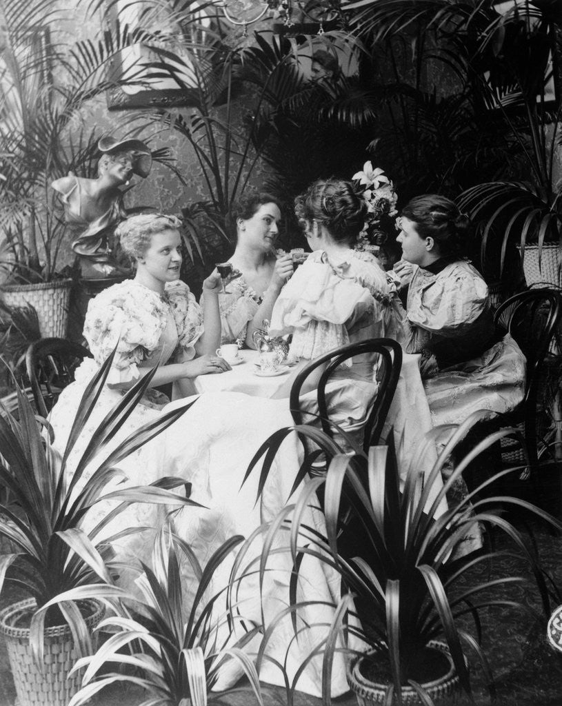 Detail of Victorian Ladies at Tea Luncheon by Anonymous