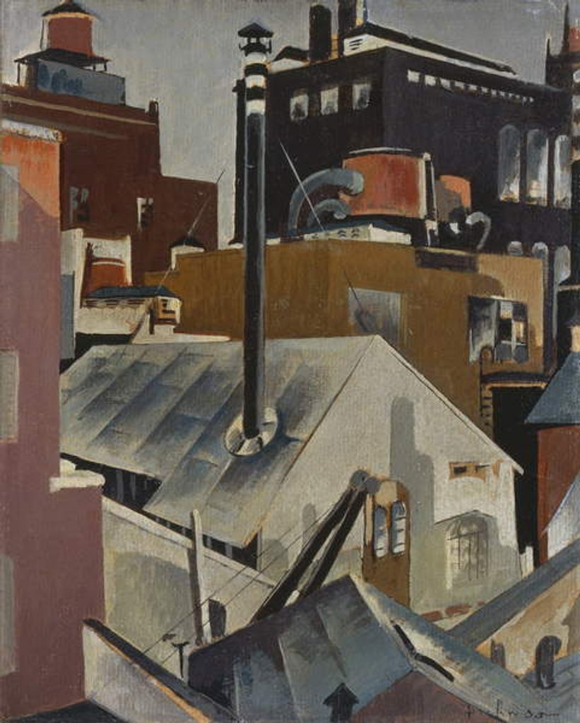 Detail of Study for 'Industry', early 1920s by Preston Dickinson