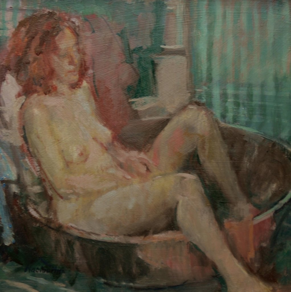 Detail of Nude in old tub, 2008 by Pat Maclaurin