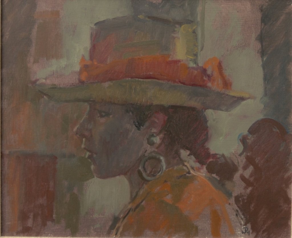 Detail of The straw hat, 2006 by Pat Maclaurin