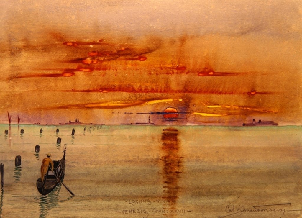 Detail of Lake Viva, Venice, 1927 by Carl Johan Forsberg