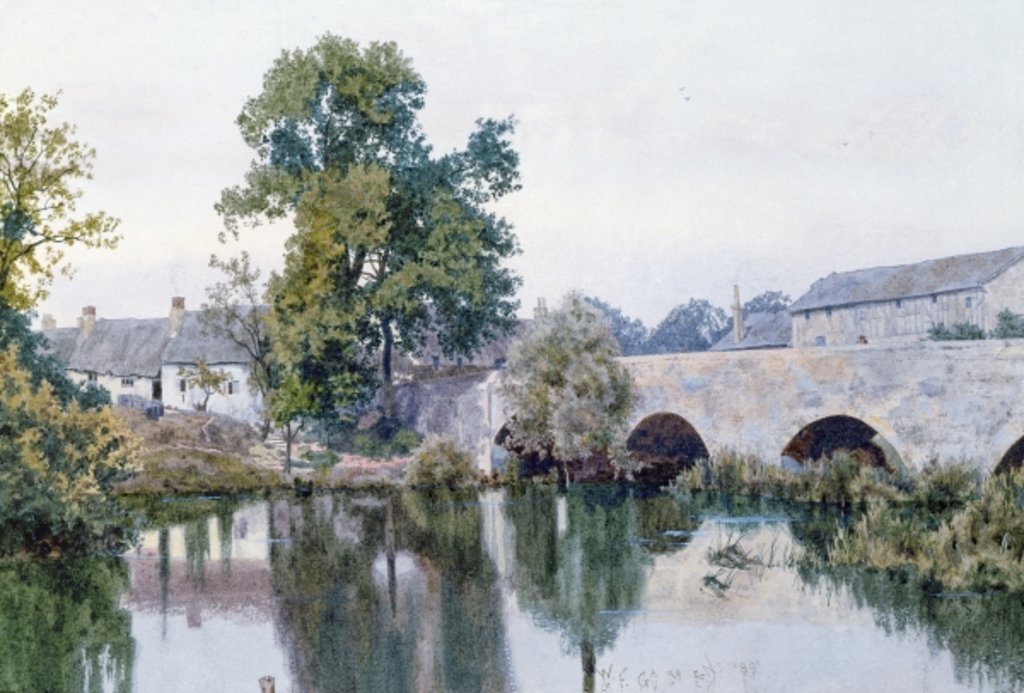 Detail of Stone bridge into village, 1889 by William Garden Fraser