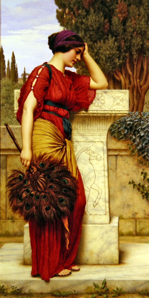 Detail of The Thoughtful One by John William Godward