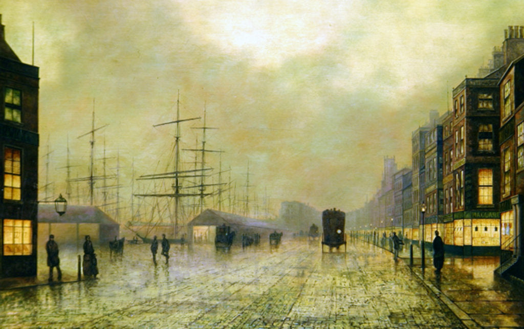 Detail of Glasgow Docks by John Atkinson Grimshaw