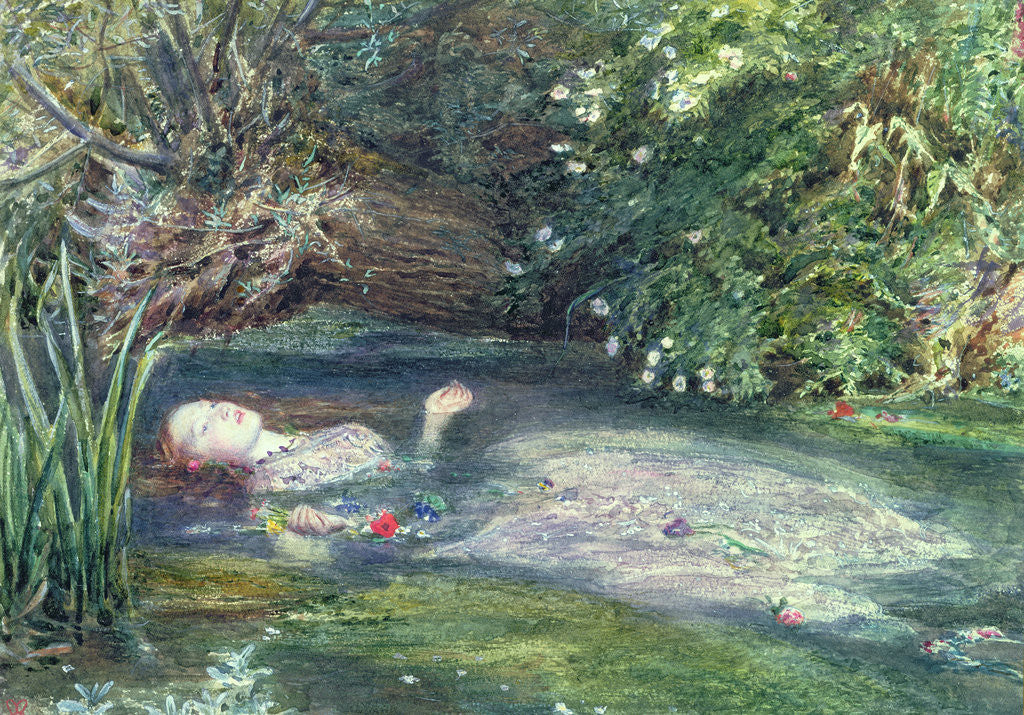 Detail of Ophelia by Sir John Everett Millais