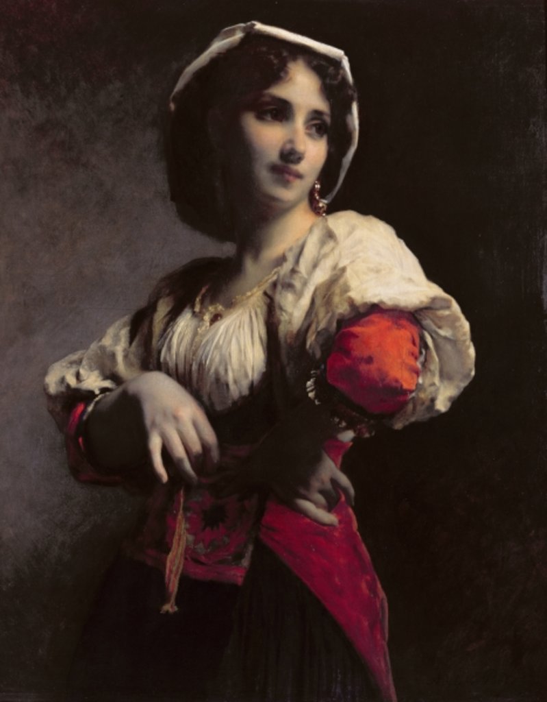 Detail of An Italian Beauty, 1872 by Etienne Adolphe Piot