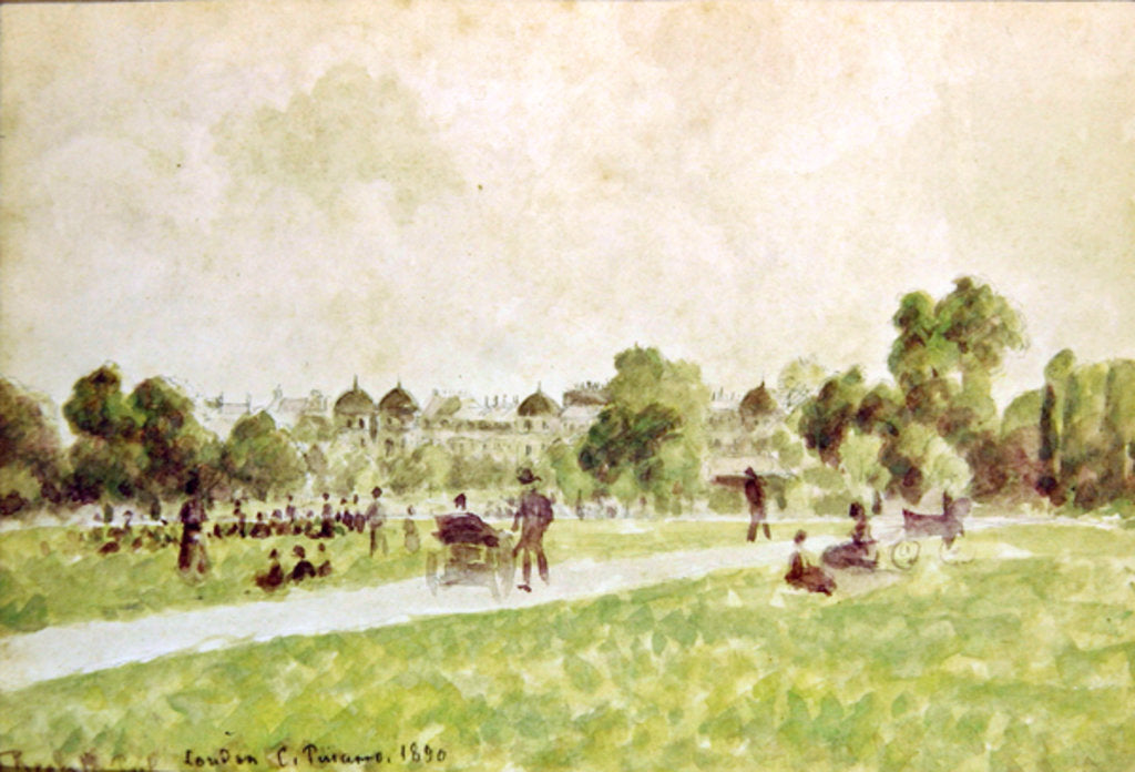 Detail of Regent's Park, London, 1890 by Camille Pissarro