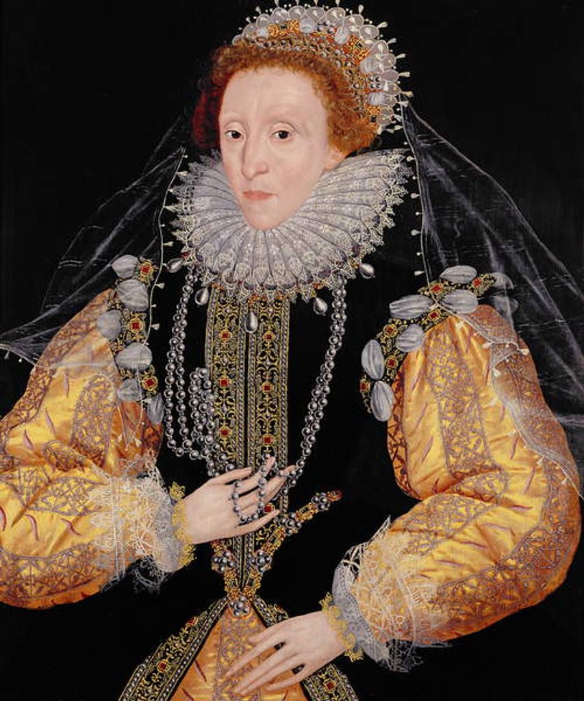 Detail of Portrait of Queen Elizabeth I, c.1586 by or Zuccaro Federico Zuccari