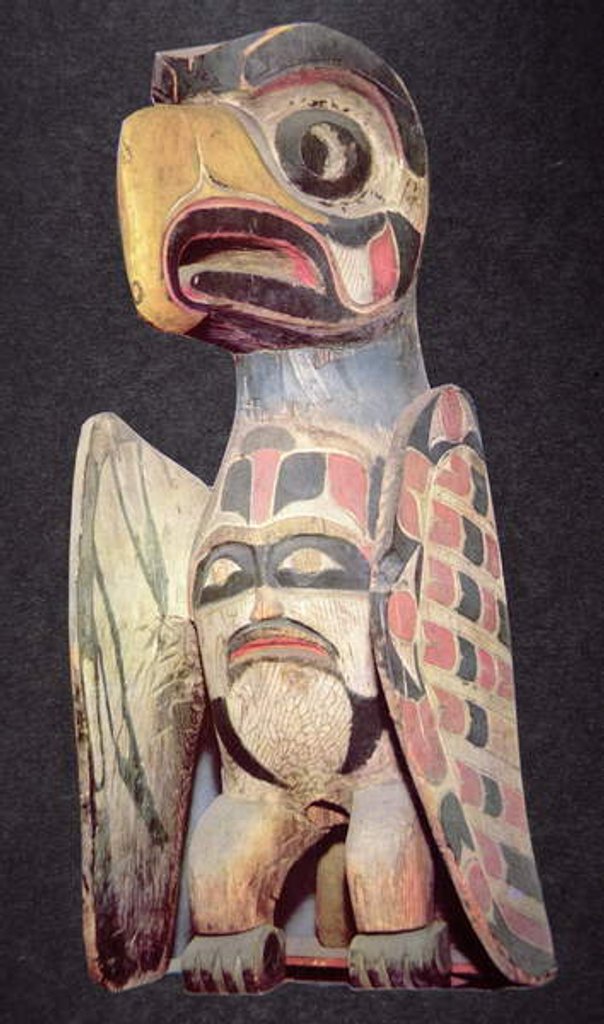 Detail of Haida 'Thunderbird' statue by Anonymous