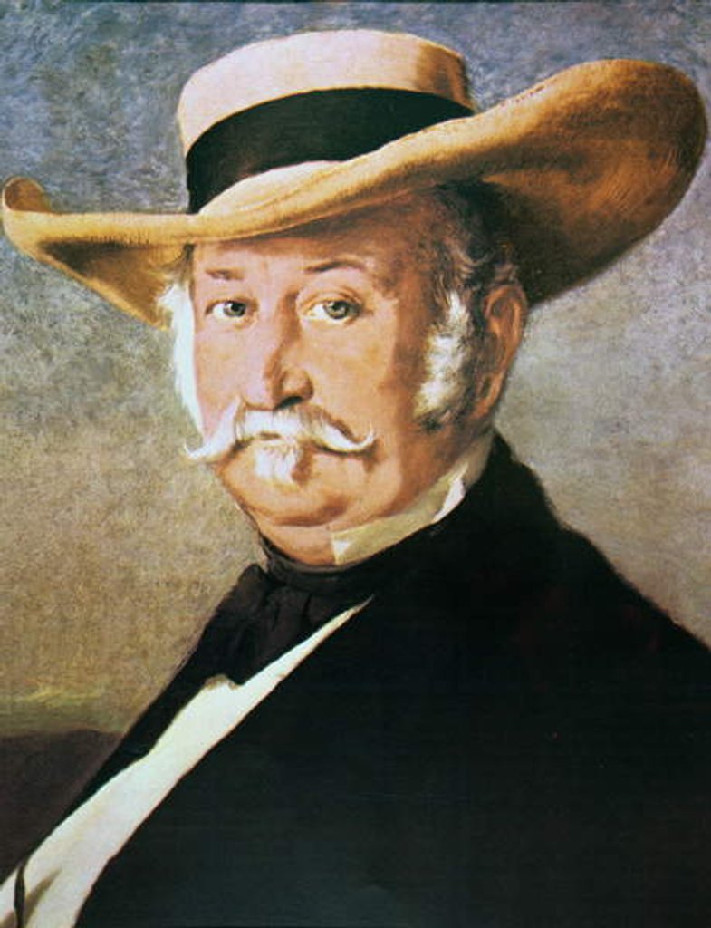 Detail of John Sutter 1866 by Frank Buchser