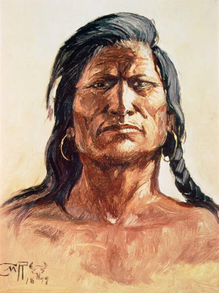 Detail of Shoshone Tribesman, 1899 by Charles Marion Russell