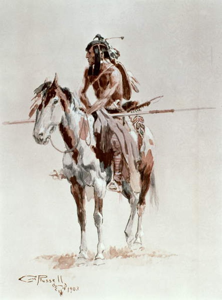 Detail of Powder Face, 1903 by Charles Marion Russell