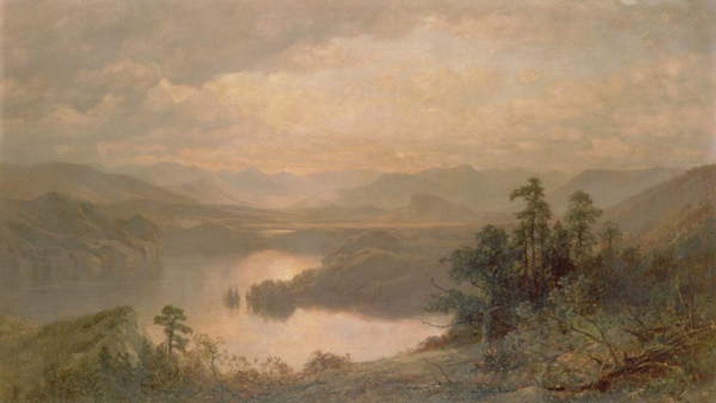 Detail of Lake Placid and the Adirondack Mountains from Whiteface, 1878 by James David Smillie