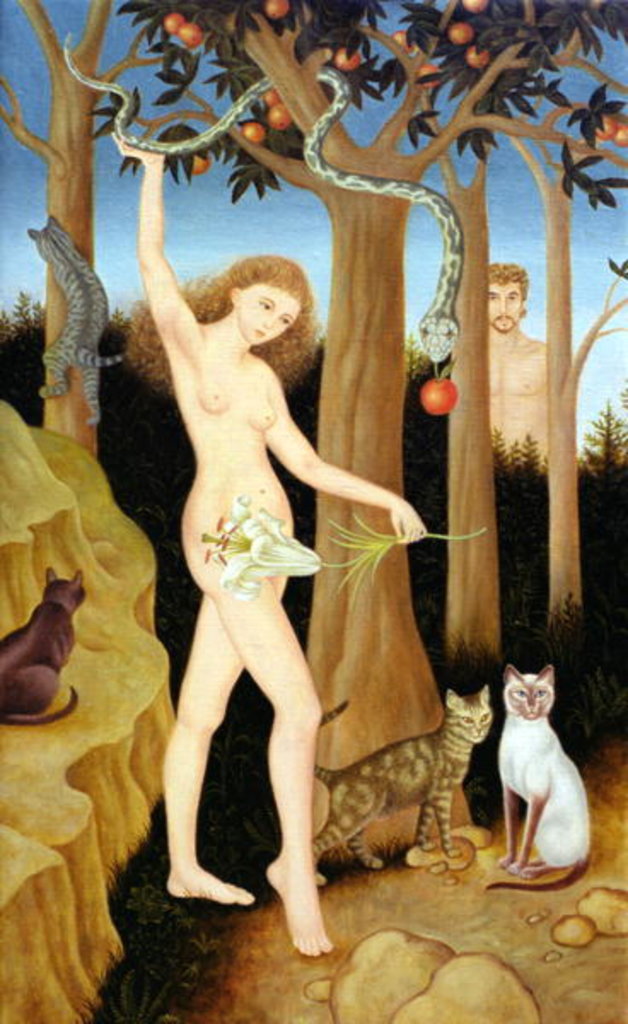 Detail of Adam & Eve, 1990 by Patricia O'Brien