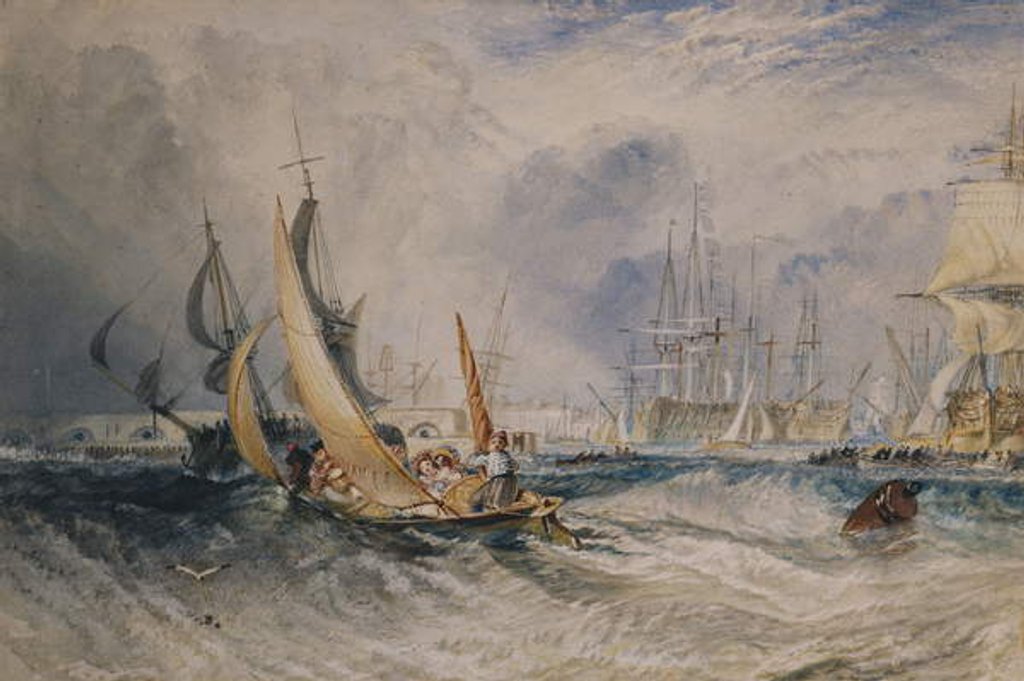 Detail of Gosport: The Entrance to Portsmouth Harbour, c.1829 by Joseph Mallord William Turner