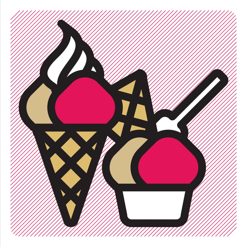 Detail of Strawberry and hazelnut icecream by PIT-POP - Antonella Tolve