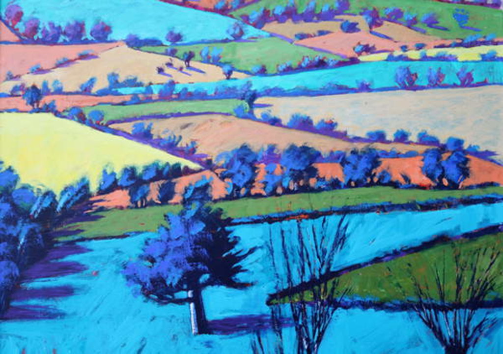 Detail of Teme Valley summer II close up by Paul Powis