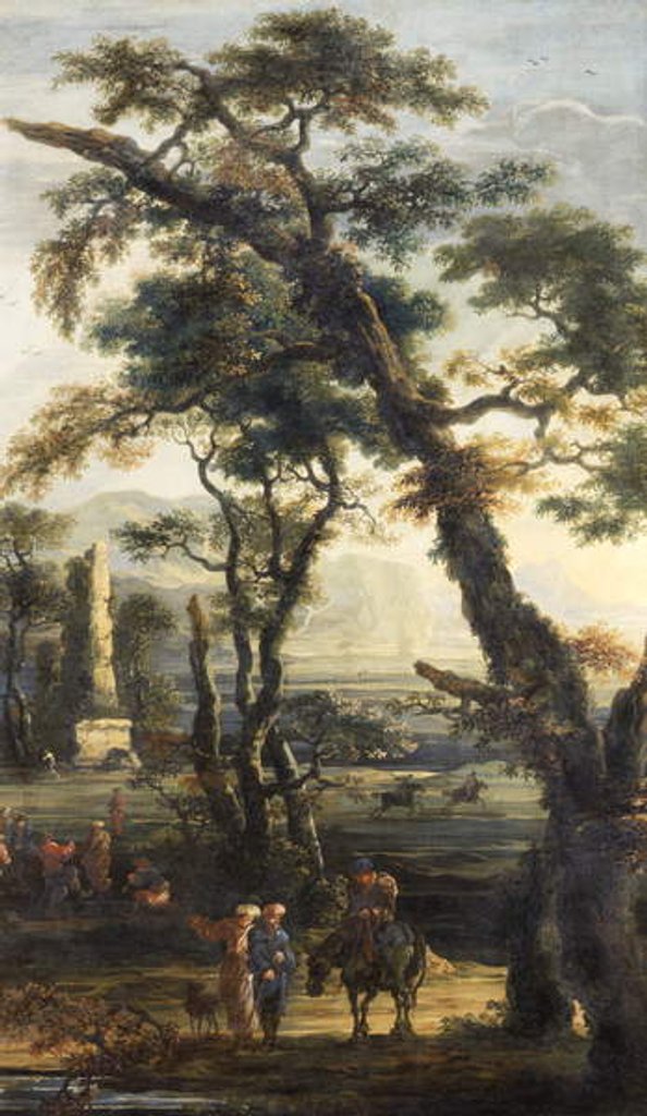 Detail of Landscape with beggars by Joos de The Younger Momper