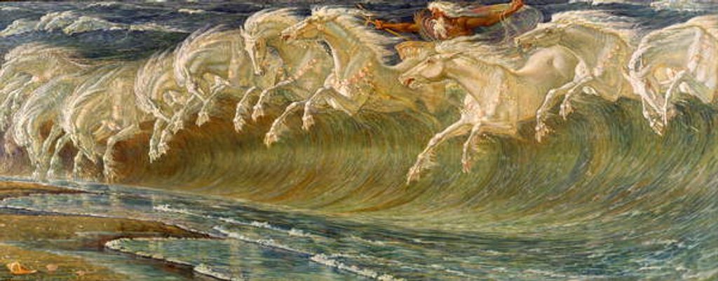 Detail of The Horses of Neptune, 1892 by Walter Crane